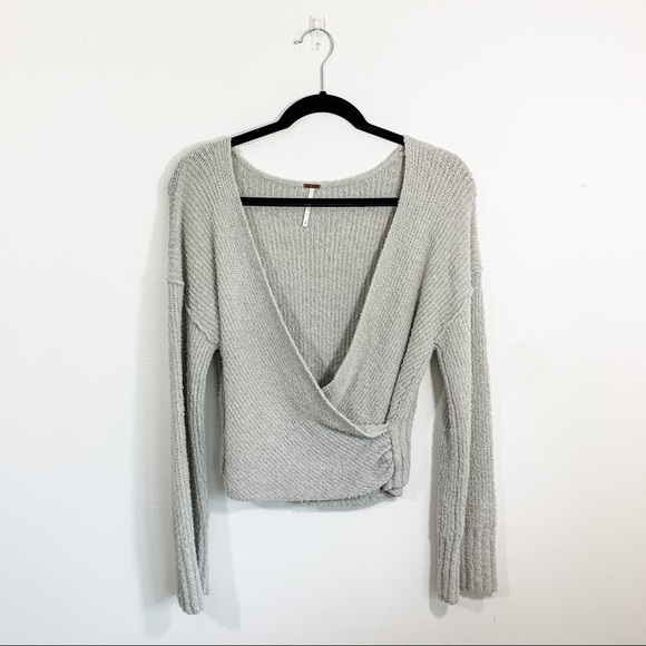 Free People Sweaters - Free-people sensual wrap sweater gray